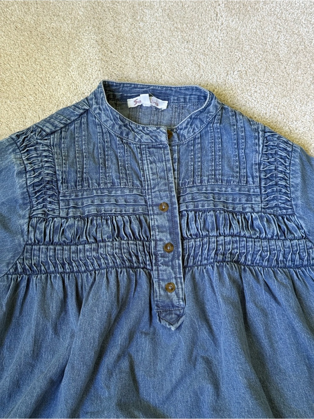 Solitaire Blue Washed Denim Tunic Jacket - Picture 1 of 4
